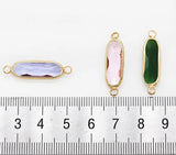 7x21mm Oval Charm Earrings Finding Glass Pendants Necklace Connectors