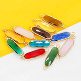 7x21mm Oval Charm Earrings Finding Glass Pendants Necklace Connectors