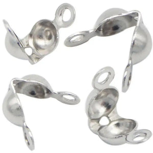 7x4mm Stainless Steel Bead Buckles Clasp For 3mm Beads Necklace DIY