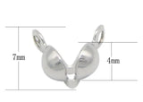 7x4mm Stainless Steel Bead Buckles Clasp For 3mm Beads Necklace DIY