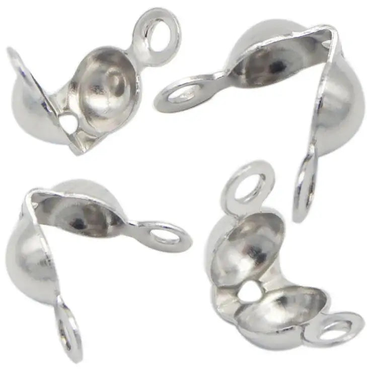 7x4mm Stainless Steel Bead Buckles Clasp For 3mm Beads Necklace DIY