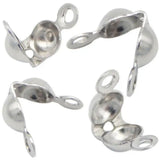 7x4mm Stainless Steel Bead Buckles Clasp For 3mm Beads Necklace DIY