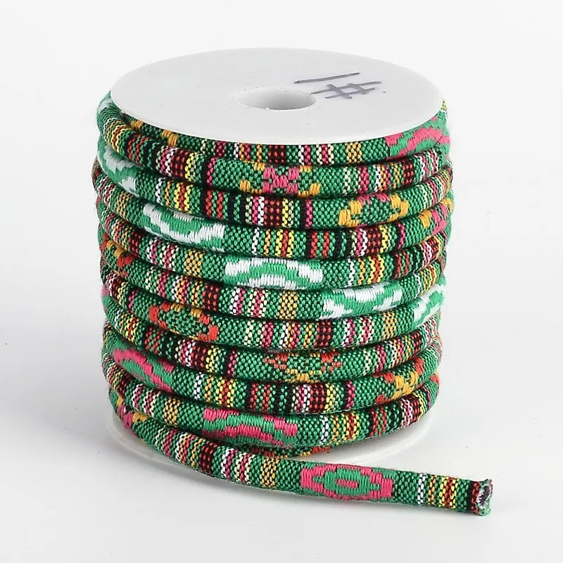7x5mm Colorful Ethnic Cord 10yards/Roll