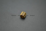 7x7mm CZ Metal Spacer Beads Paved Tube Cylinder Jewelry Findings 10pc