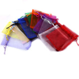 100Pcs Mixed Colour Organza Pouch Jewelry Gift Bag Wedding