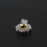 Oval Prong Bezel 925 Silver Pendant Setting for Moissanite