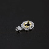 Oval Prong Bezel 925 Silver Pendant Setting for Moissanite