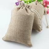 Jute Drawstring Jewelry Gift Pouches 50pcs 7x9cm Bags Women Packaging Storage