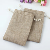 Jute Drawstring Jewelry Gift Pouches 50pcs 7x9cm Bags Women Packaging Storage