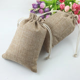 Jute Drawstring Jewelry Gift Pouches 50pcs 7x9cm Bags Women Packaging Storage