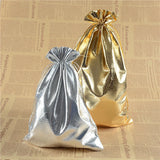 Adjustable Jewelry Packaging Velvet Bag Gold/Silver Drawstring 50pcs