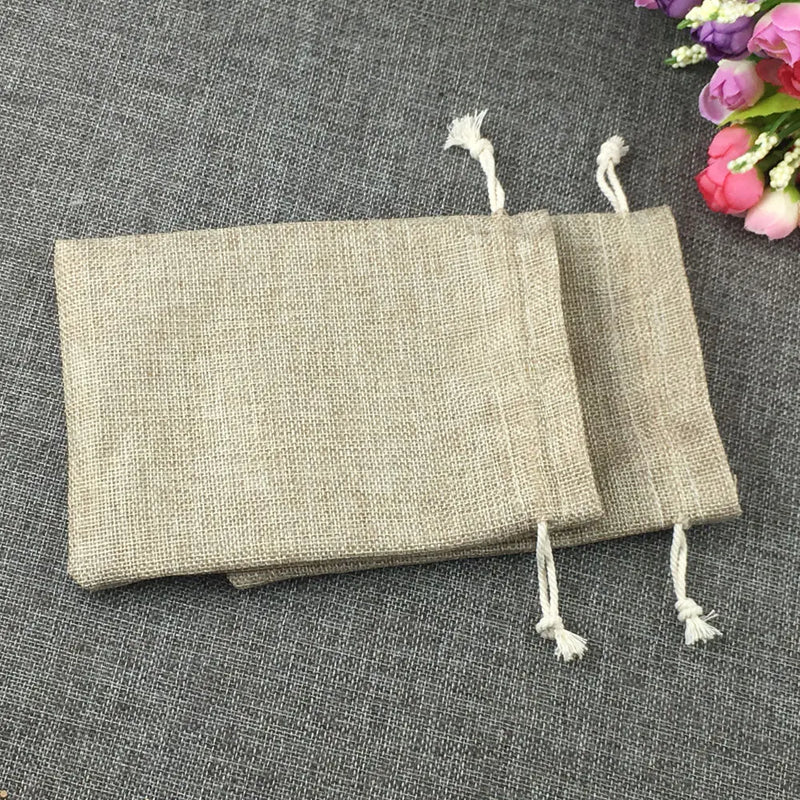 Jute Bag Drawstring Jewelry Packaging for Events