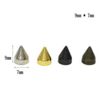 7x9mm Rivet Studs Spots Cone Nailhead Bullet Punk Spikes DIY