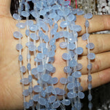 7x9mm Water Drop Natural Stone Beads Strand - 16 Colors Available