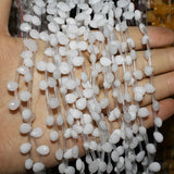 7x9mm Water Drop Natural Stone Beads Strand - 16 Colors Available