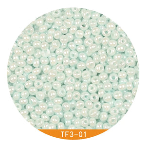 3mm Pearl Colors Glass Seed Beads for DIY Jewelry Accessories