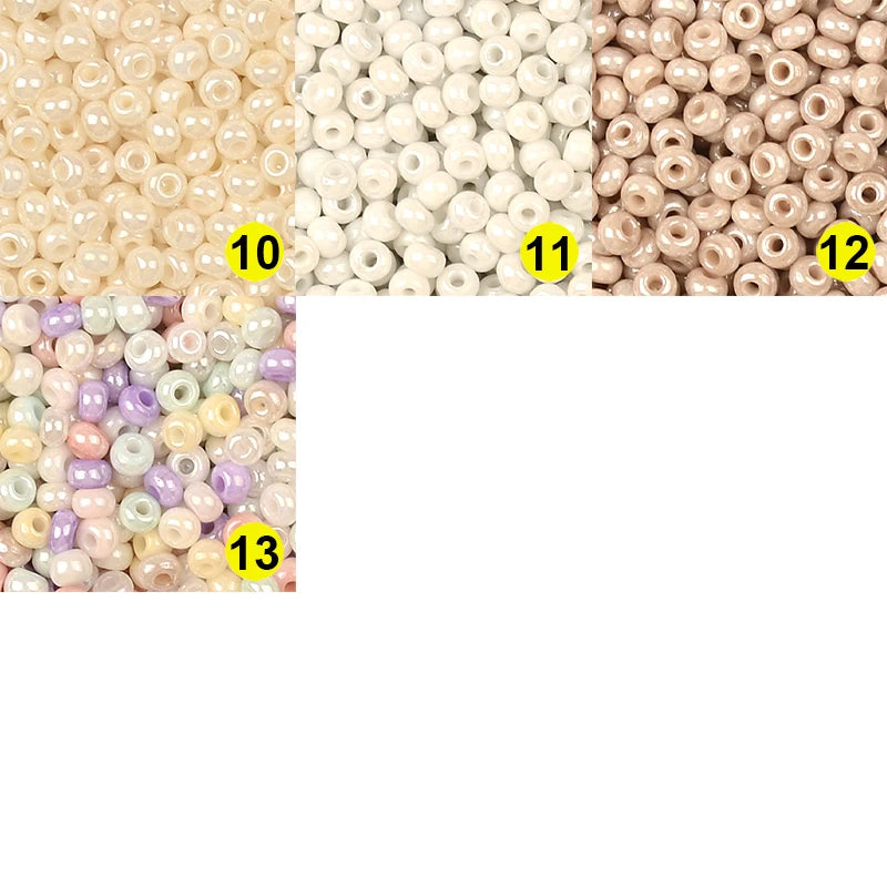 3mm Pearl Colors Glass Seed Beads for DIY Jewelry Accessories
