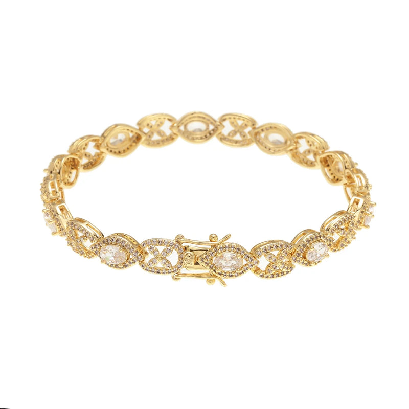 8.0MM CZ Tennis Bracelet for Women in Brass Prong Setting