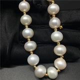 8'' 10-11mm Pearl CZ Pave Heart Bracelet
