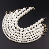 8-18mm Pearl Round Chain Beige Diy Beads Jewelry Making Accessories