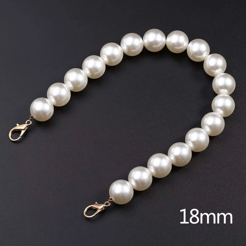 8-18mm Pearl Round Chain Beige Diy Beads Jewelry Making Accessories