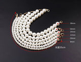 8-18mm Pearl Round Chain Beige Diy Beads Jewelry Making Accessories