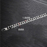 Stainless Steel Double Buckle Thick Cuban Chain Necklace