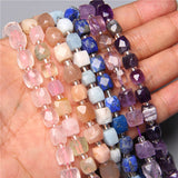 Natural Stone Faceted Cube Beads 8/10/12mm Raw Mineral Loose Beads