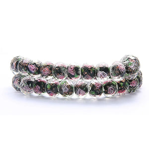 Flower Faceted Lampwork Charm Crystal Bead for DIY Jewelry Making Supplies
