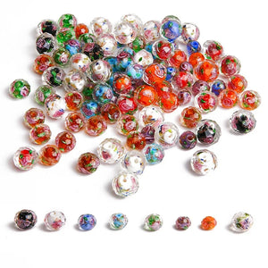 Flower Faceted Lampwork Charm Crystal Bead for DIY Jewelry Making Supplies