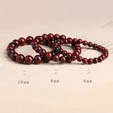 8/10/12mm Diamond Santalinus Sandalwood Prayer Beads Bracelet