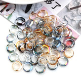 8/10/14MM Czech Glass Round Beads Large Hole Crystal Big Hole Spacer DIY Earing