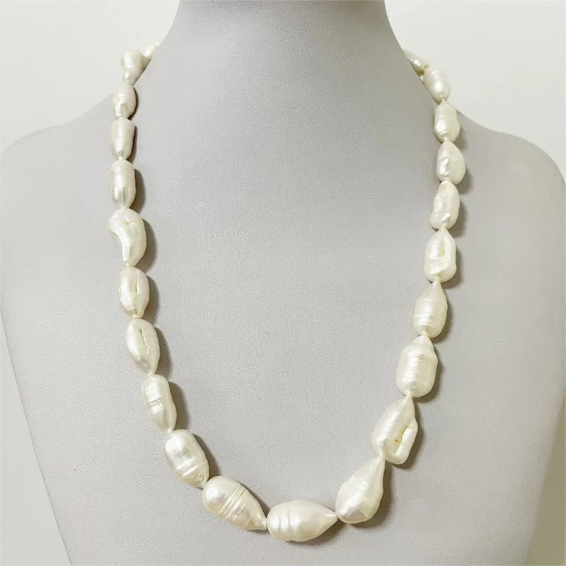 Customize Natural Keshi Beads Baroque Pearl Necklace for Women