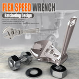 8/10 Inch Adjustable Ratchet Wrench Dual-Purpose Pipe Wrench Key Hand Tool