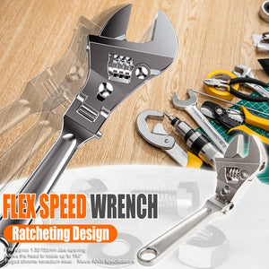 8/10 Inch Adjustable Ratchet Wrench Dual-Purpose Pipe Wrench Key Hand Tool