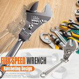 8/10 Inch Adjustable Ratchet Wrench Dual-Purpose Pipe Wrench Key Hand Tool
