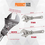 8/10 Inch Adjustable Ratchet Wrench Dual-Purpose Pipe Wrench Key Hand Tool