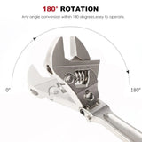 8/10 Inch Adjustable Ratchet Wrench Dual-Purpose Pipe Wrench Key Hand Tool