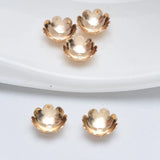 Copper Flower Bead Caps Spacers DIY Jewelry Making Findings