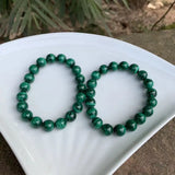 Natural Malachite Beads Bracelet Stretch Crystal Gift Woman AAAAA
