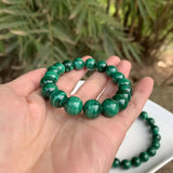 Natural Malachite Beads Bracelet Stretch Crystal Gift Woman AAAAA