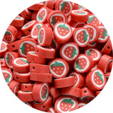 Polymer Clay Beads Red Style Heart Flag Rose Bead for Jewelry Making