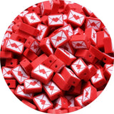 Polymer Clay Beads Red Style Heart Flag Rose Bead for Jewelry Making