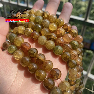 10mm Brown Dragon Veins Quartz Beads for Jewelry Making DIY Bracelets Necklace