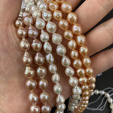 8-10mm Freshwater Pearl Beads Natural Alien Pearls DIY Jewelry Making 13 Inches