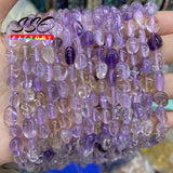 8-10mm Irregular Amethysts Citrines Beads Stone Loose Beads