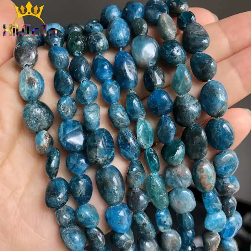8-10mm Natural Apatite Stone Beads for Jewelry Making DIY 15''