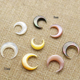 Moon Shape Mother Pearl Shell Beads Mix Color DIY Earrings Jewelry Making