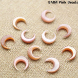 Moon Shape Mother Pearl Shell Beads Mix Color DIY Earrings Jewelry Making