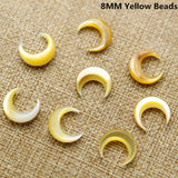 Moon Shape Mother Pearl Shell Beads Mix Color DIY Earrings Jewelry Making